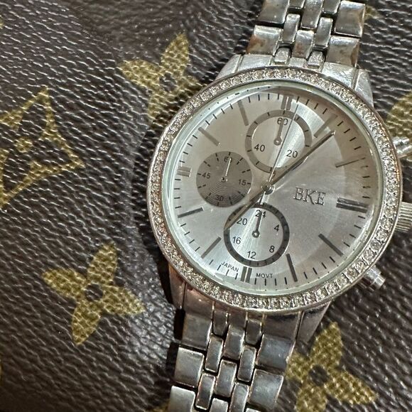 BKE Buckle Ladies Silver Watch with Crystal Accents - Picture 8 of 12